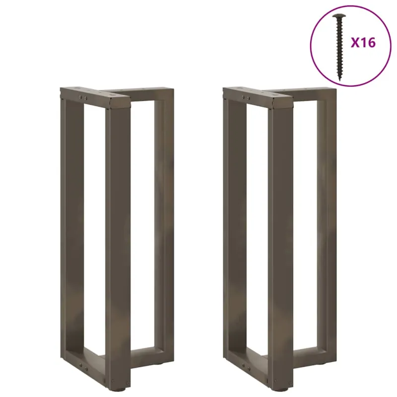 Baro stalo kojos, T formos, 2 vnt., juodos, 50x35x(100-101) cm, plienas