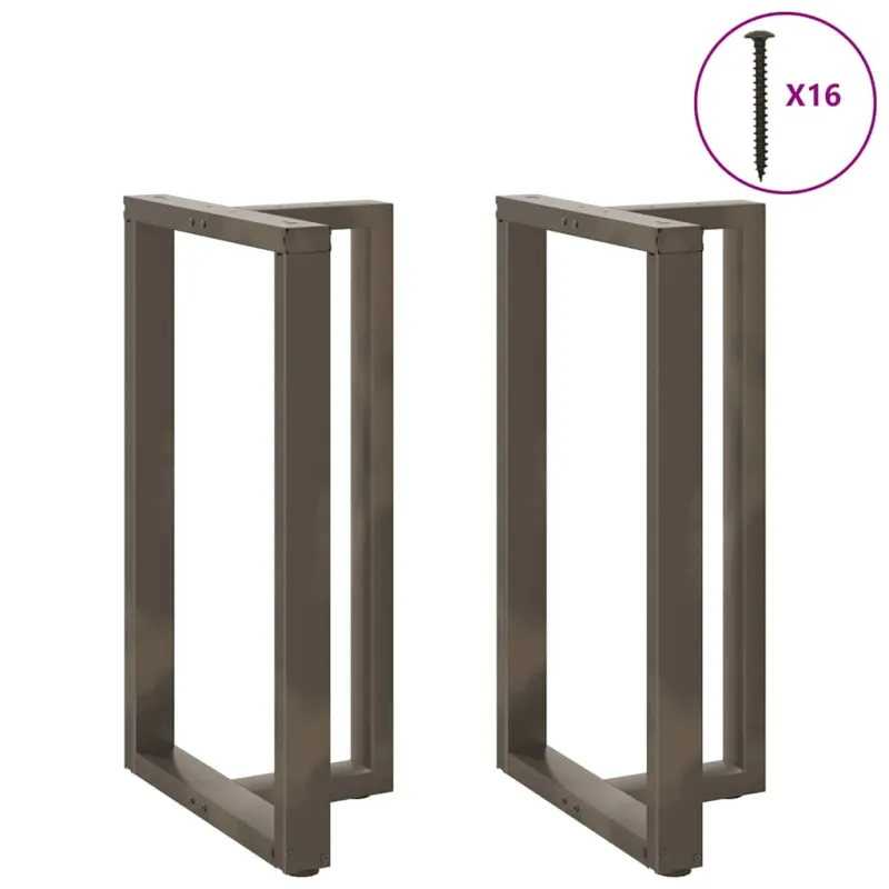 Baro stalo kojos, T formos, 2 vnt., juodos, 60x35x(100-101) cm, plienas