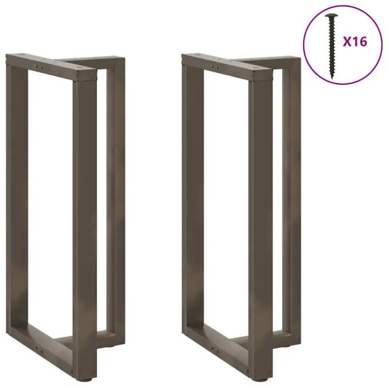 Baro stalo kojos, T formos, 2 vnt., juodos, 60x35x(110-111) cm, plienas