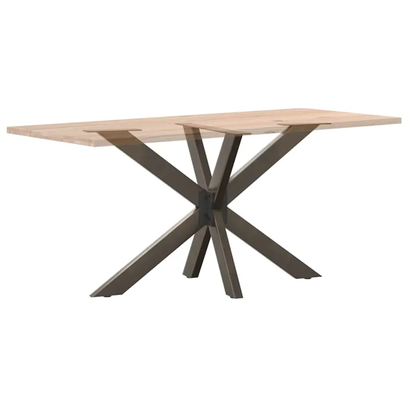 Valgomojo stalo koja, voro formos, juoda, 120x68x(72-73) cm, plienas
