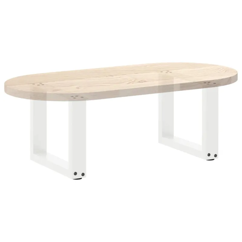 Kavos staliuko kojelės, 2 vnt., baltos, 30x(30-31) cm, plienas, U formos