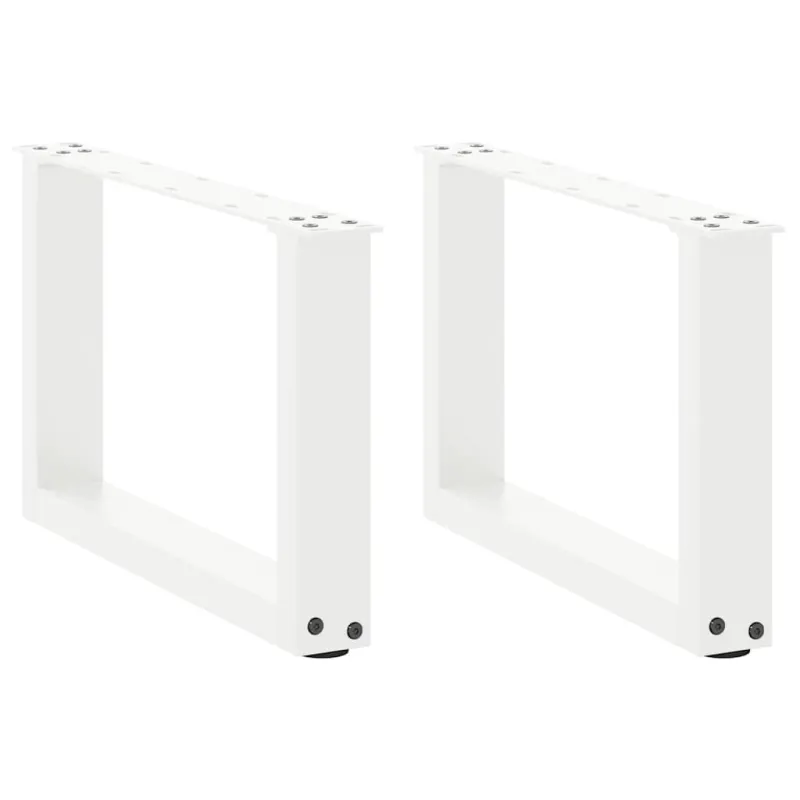 Kavos staliuko kojelės, 2 vnt., baltos, 50x(30-31) cm, plienas, U formos