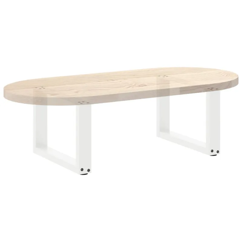 Kavos staliuko kojelės, 2 vnt., baltos, 50x(30-31) cm, plienas, U formos