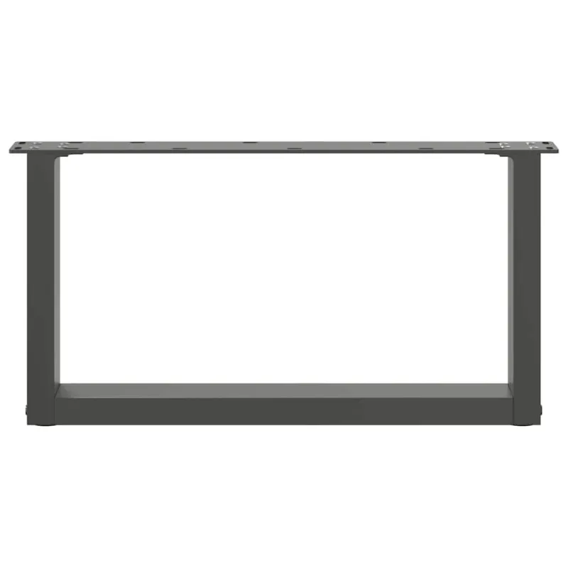 Kavos staliuko kojelės, 2 vnt., antracito spalvos, 60x(30-31) cm, plienas
