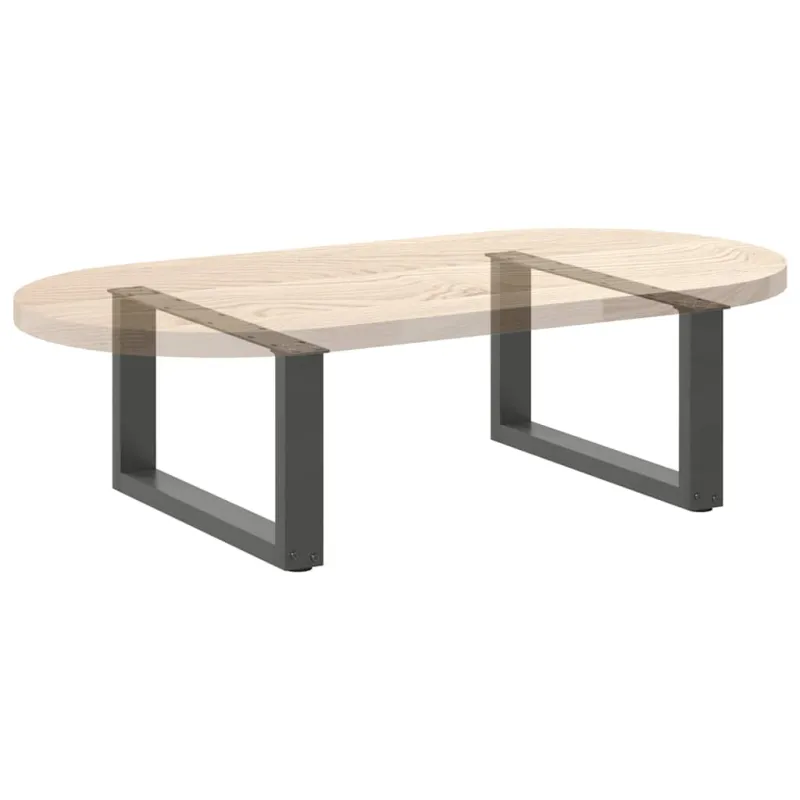 Kavos staliuko kojelės, 2 vnt., antracito spalvos, 60x(30-31) cm, plienas