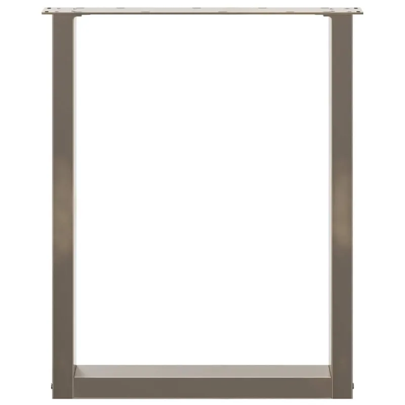 Valgomojo stalo kojelės, U formos, 2 vnt., natūralus plienas, 70x(72-73) cm, plienas