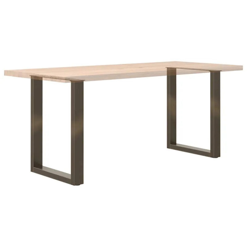Valgomojo stalo kojelės, U formos, 2 vnt., natūralus plienas, 70x(72-73) cm, plienas