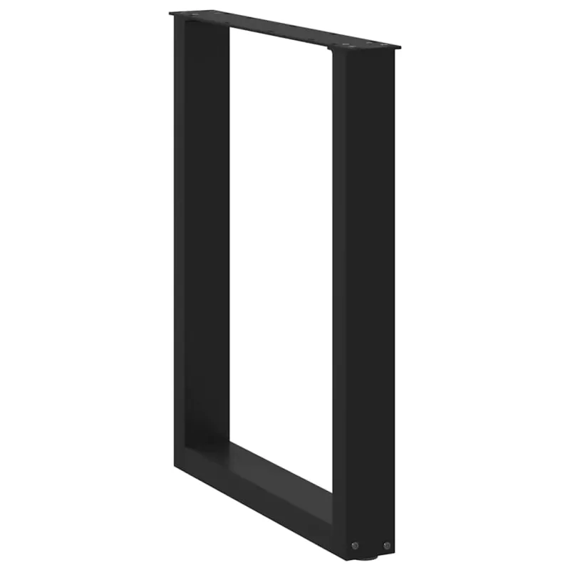 Valgomojo stalo kojelės, 3 vnt., juodos, 70x(72-73) cm, plienas, U formos