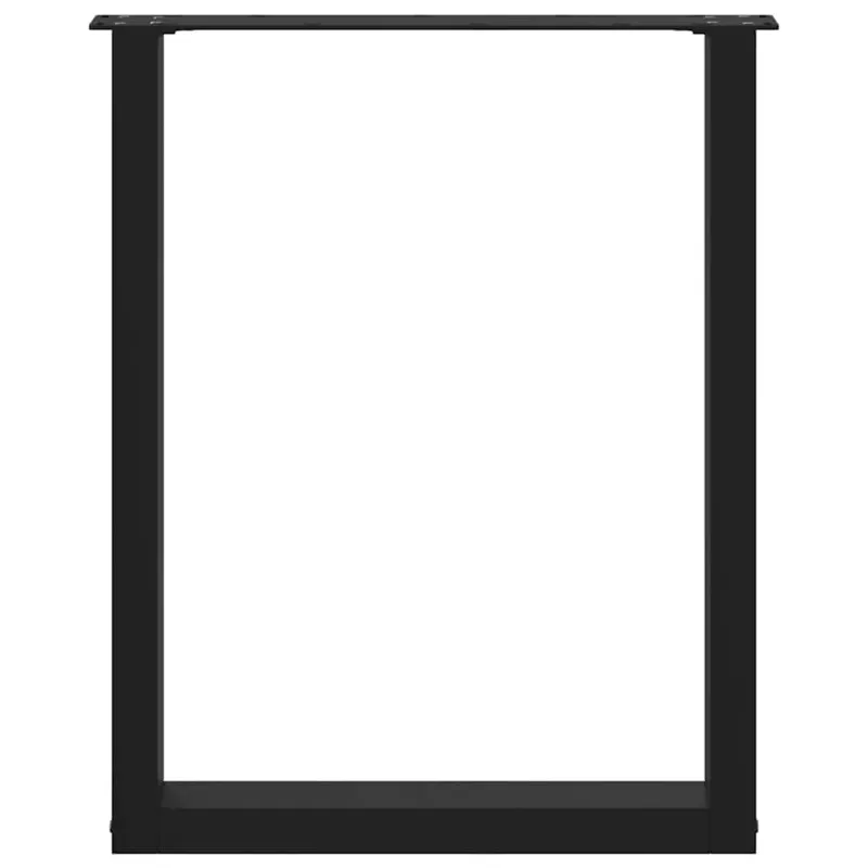 Valgomojo stalo kojelės, 3 vnt., juodos, 70x(72-73) cm, plienas, U formos