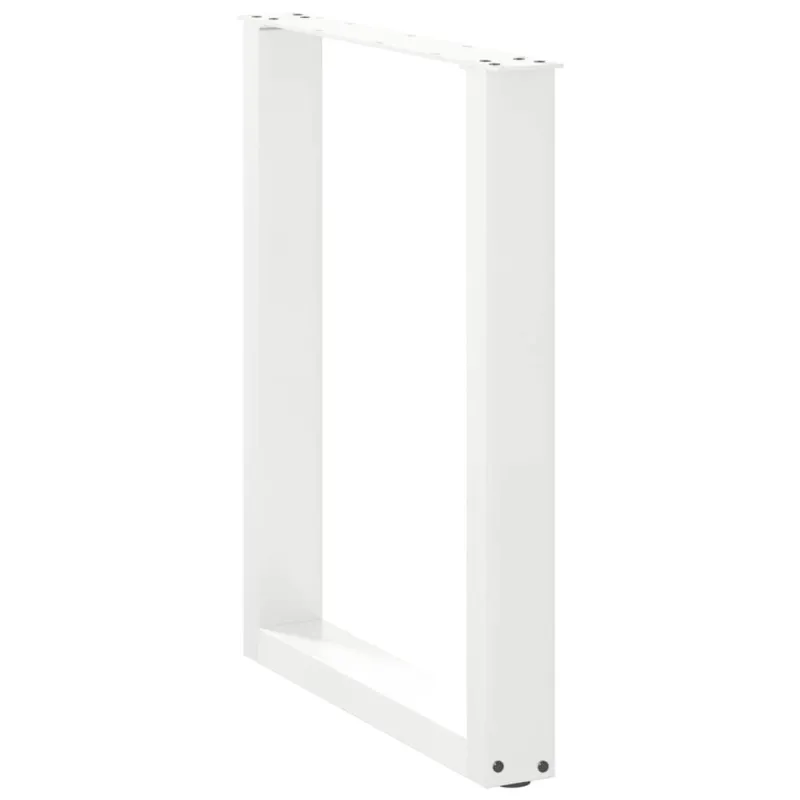 Valgomojo stalo kojelės, 3 vnt., baltos, 70x(72-73) cm, plienas, U formos