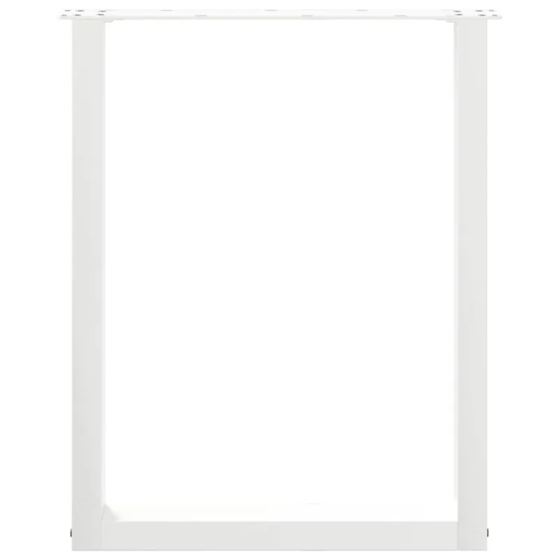 Valgomojo stalo kojelės, 3 vnt., baltos, 70x(72-73) cm, plienas, U formos