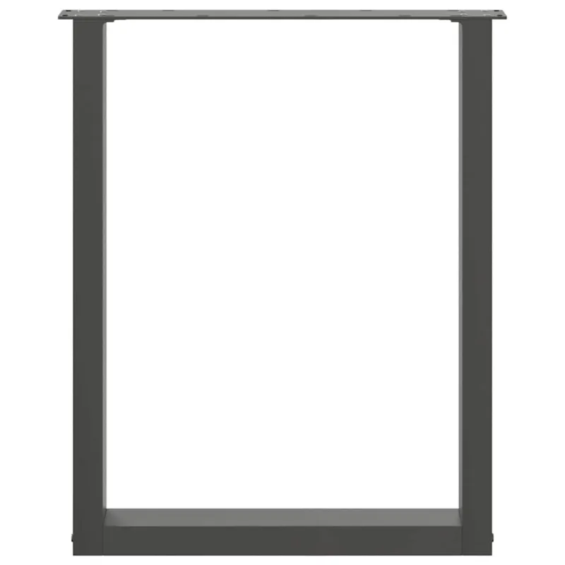 Valgomojo stalo kojos, 3 vnt., antracito spalvos, 70x(72-73) cm, plienas, U formos