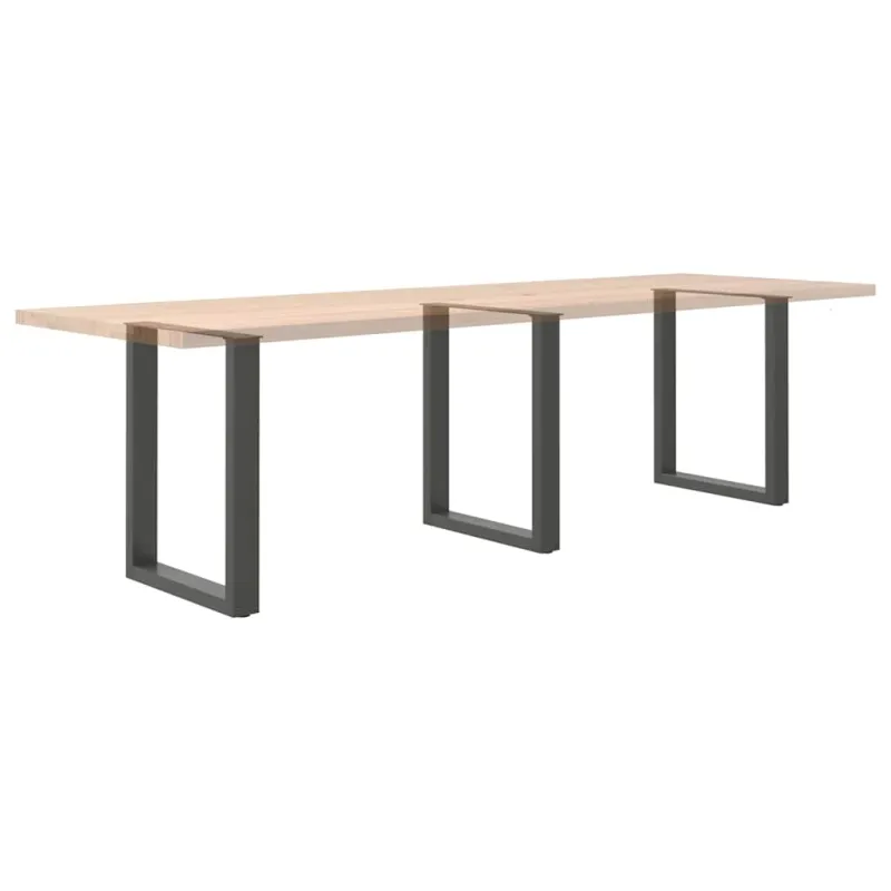 Valgomojo stalo kojos, 3 vnt., antracito spalvos, 70x(72-73) cm, plienas, U formos
