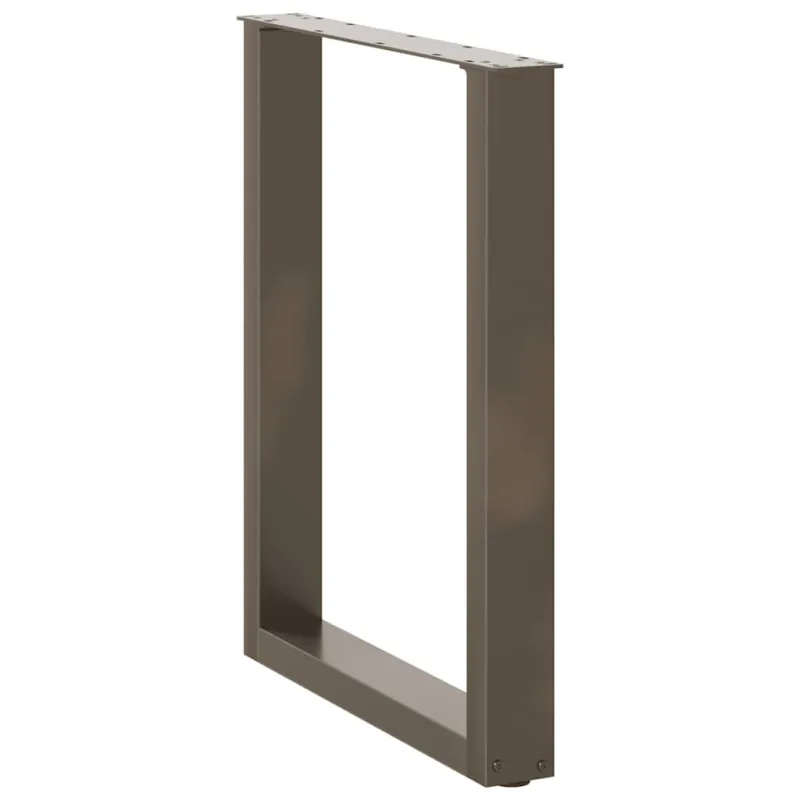Valgomojo stalo kojelės, U formos, 3 vnt., natūralus plienas, 70x(72-73) cm, plienas