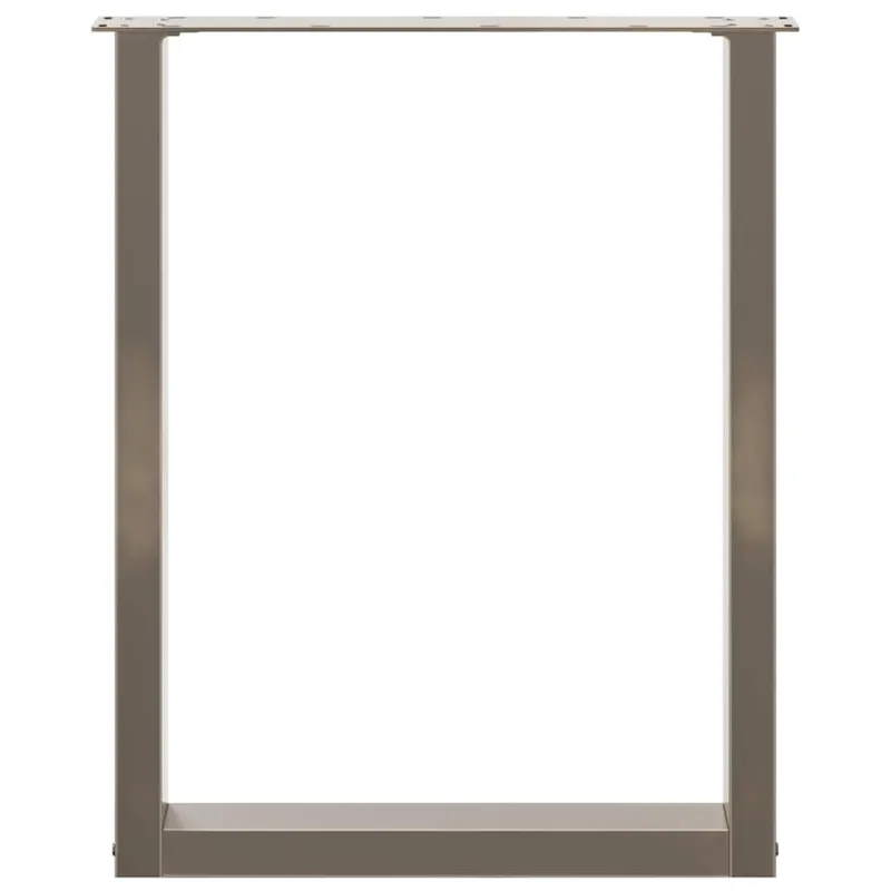 Valgomojo stalo kojelės, U formos, 3 vnt., natūralus plienas, 70x(72-73) cm, plienas