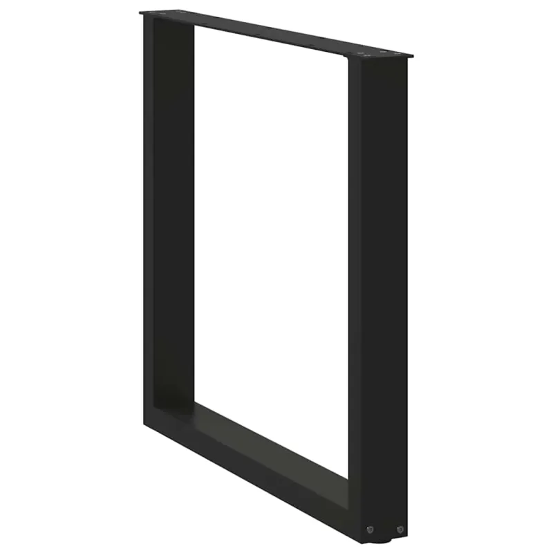 Valgomojo stalo kojelės, 3 vnt., juodos, 80x(72-73) cm, plienas, U formos