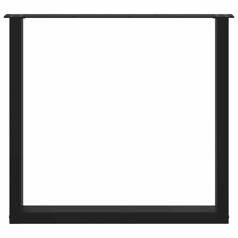Valgomojo stalo kojelės, 3 vnt., juodos, 80x(72-73) cm, plienas, U formos