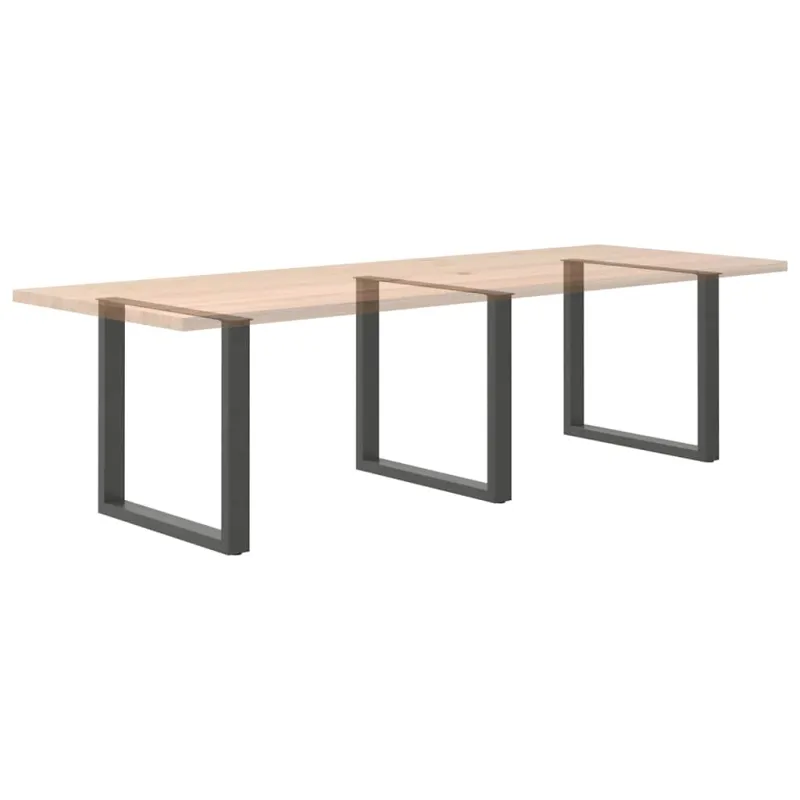Valgomojo stalo kojos, 3 vnt., antracito spalvos, 80x(72-73) cm, plienas, U formos