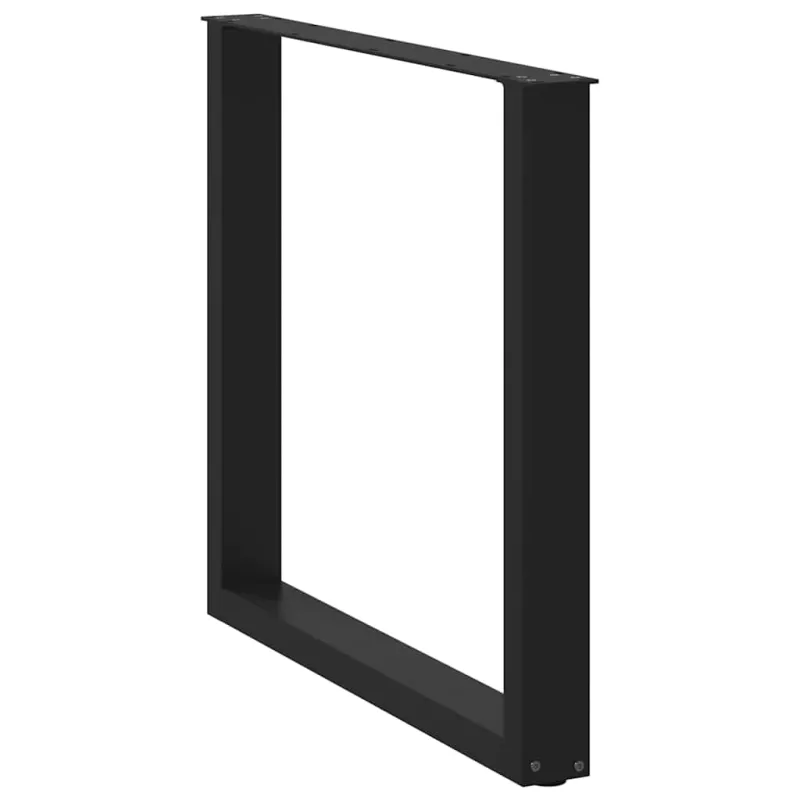 Valgomojo stalo kojelės, 3 vnt., juodos, 90x(72-73) cm, plienas, U formos