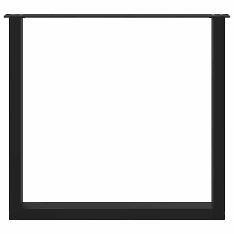 Valgomojo stalo kojelės, 3 vnt., juodos, 90x(72-73) cm, plienas, U formos
