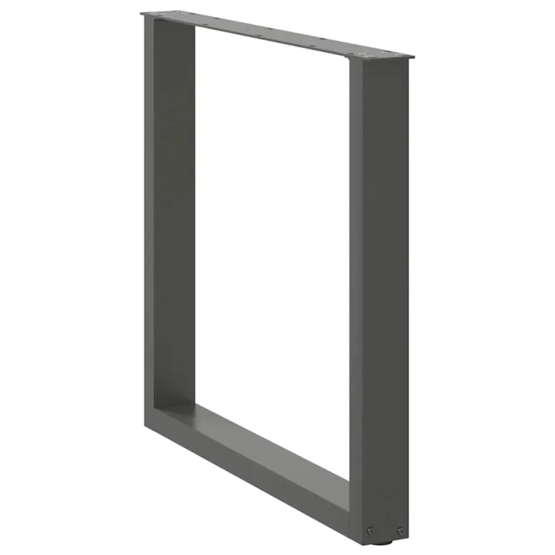 Valgomojo stalo kojos, 3 vnt., antracito spalvos, 90x(72-73) cm, plienas, U formos