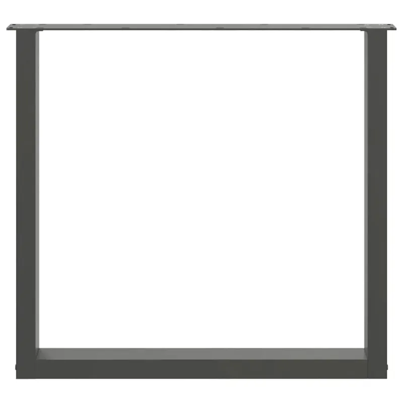 Valgomojo stalo kojos, 3 vnt., antracito spalvos, 90x(72-73) cm, plienas, U formos