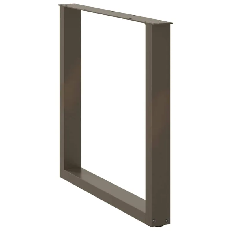 Valgomojo stalo kojelės, U formos, 3 vnt., natūralus plienas, 90x(72-73) cm, plienas