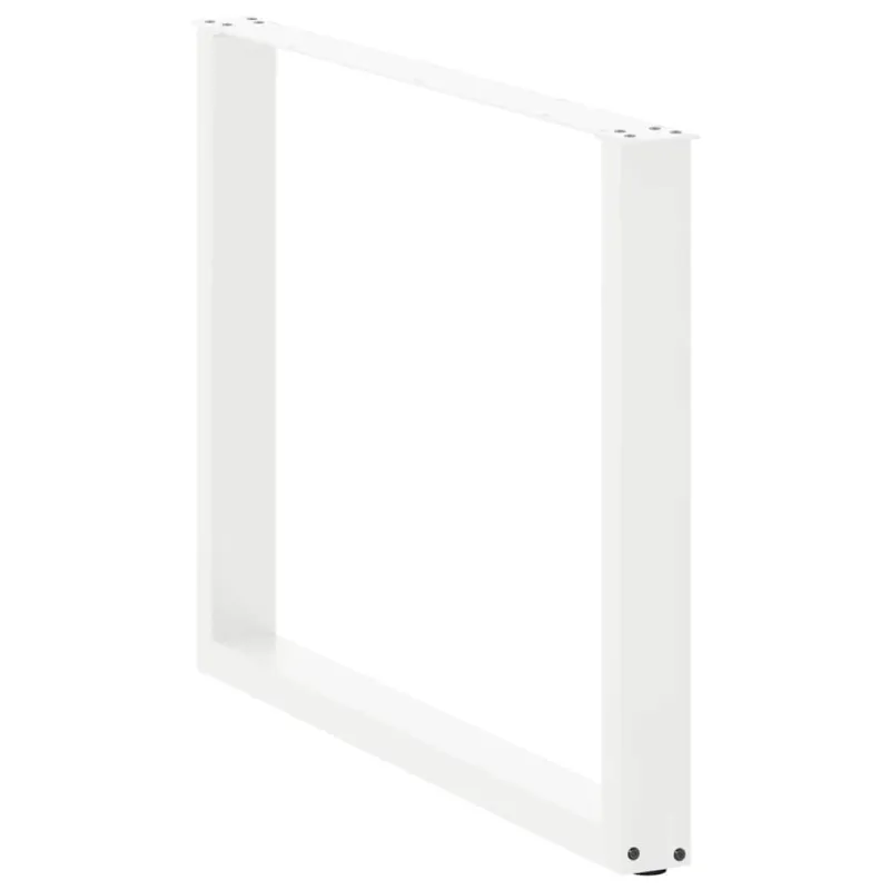 Valgomojo stalo kojelės, 3 vnt., baltos, 100x(72-73) cm, plienas, U formos