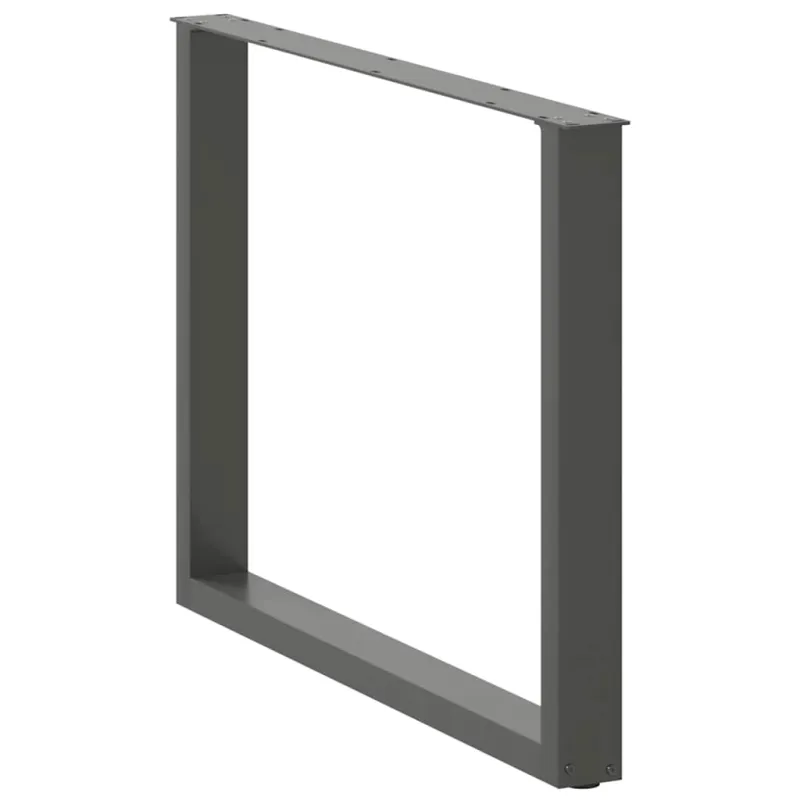Valgomojo stalo kojos, U formos, 3 vnt., antracito spalvos, 100x(72-73) cm, plienas