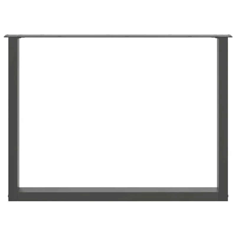 Valgomojo stalo kojos, U formos, 3 vnt., antracito spalvos, 100x(72-73) cm, plienas