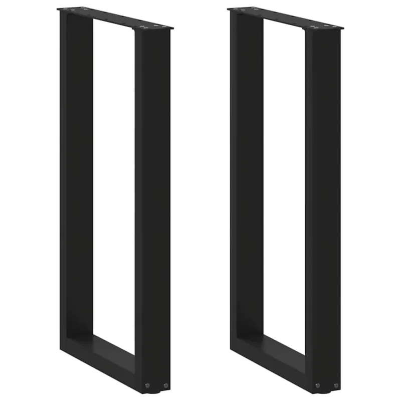 Baro stalo kojos, U formos, 2 vnt., juodos, 40x(90-91) cm, plienas