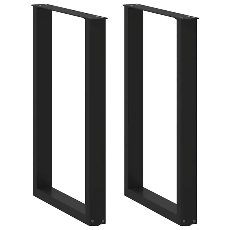 Baro stalo kojos, U formos, 2 vnt., juodos, 60x(90-91) cm, plienas