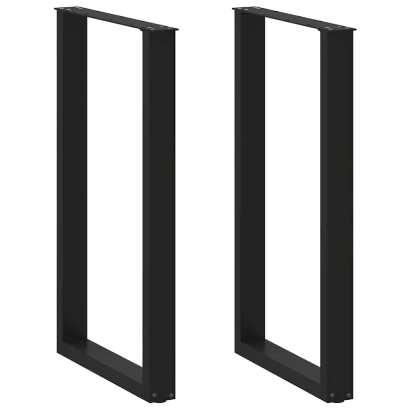 Baro stalo kojos, U formos, 2 vnt., juodos, 60x(100-101) cm, plienas
