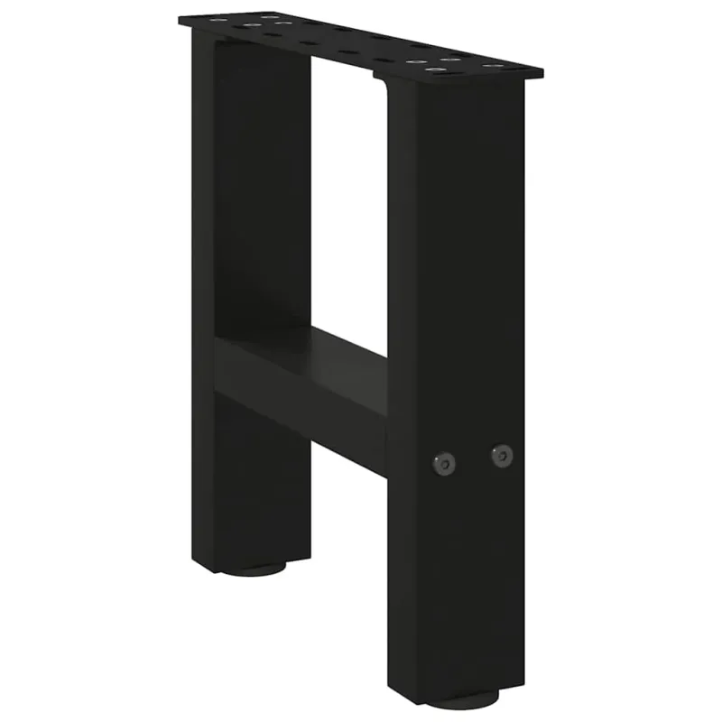Kavos staliuko kojelės, juodos, 2 vnt., 30x(30-31) cm, plienas