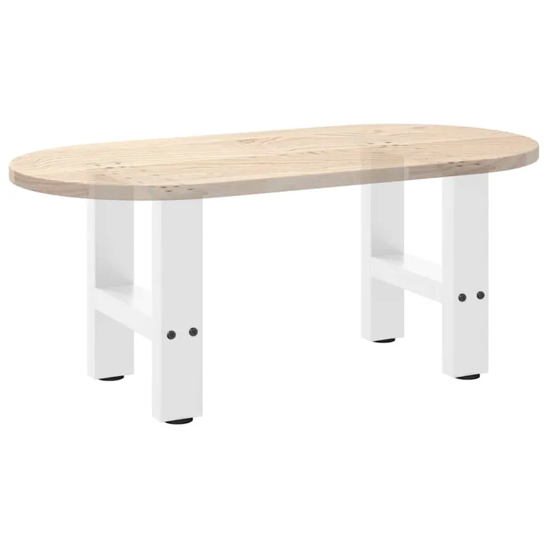 Kavos staliuko kojelės, baltos, 2 vnt., 30x(30-31) cm, plienas