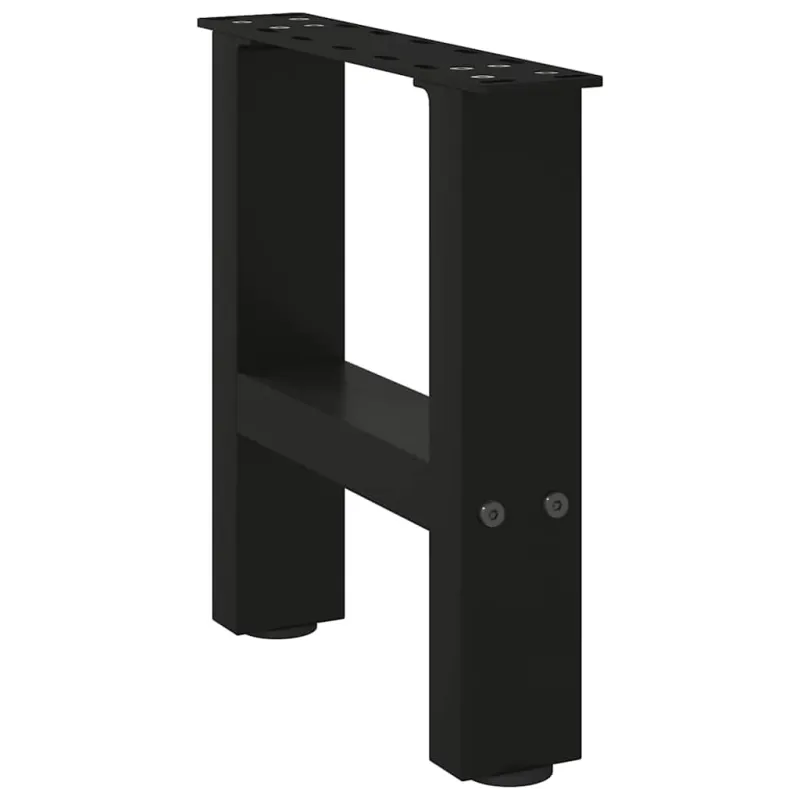 Kavos staliuko kojelės, juodos, 2 vnt., 40x(30-31) cm, plienas