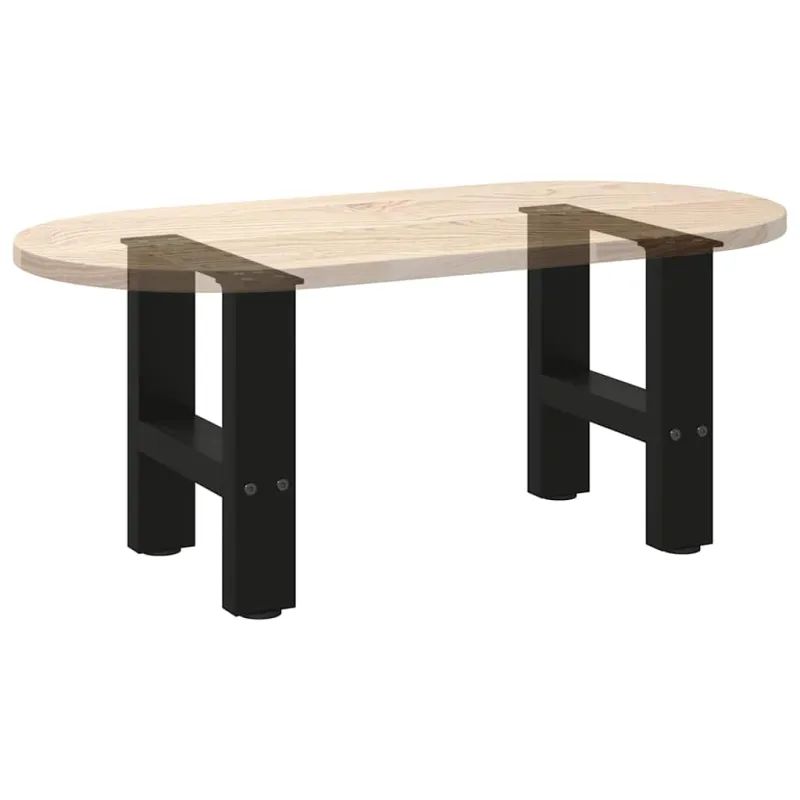Kavos staliuko kojelės, juodos, 2 vnt., 40x(30-31) cm, plienas