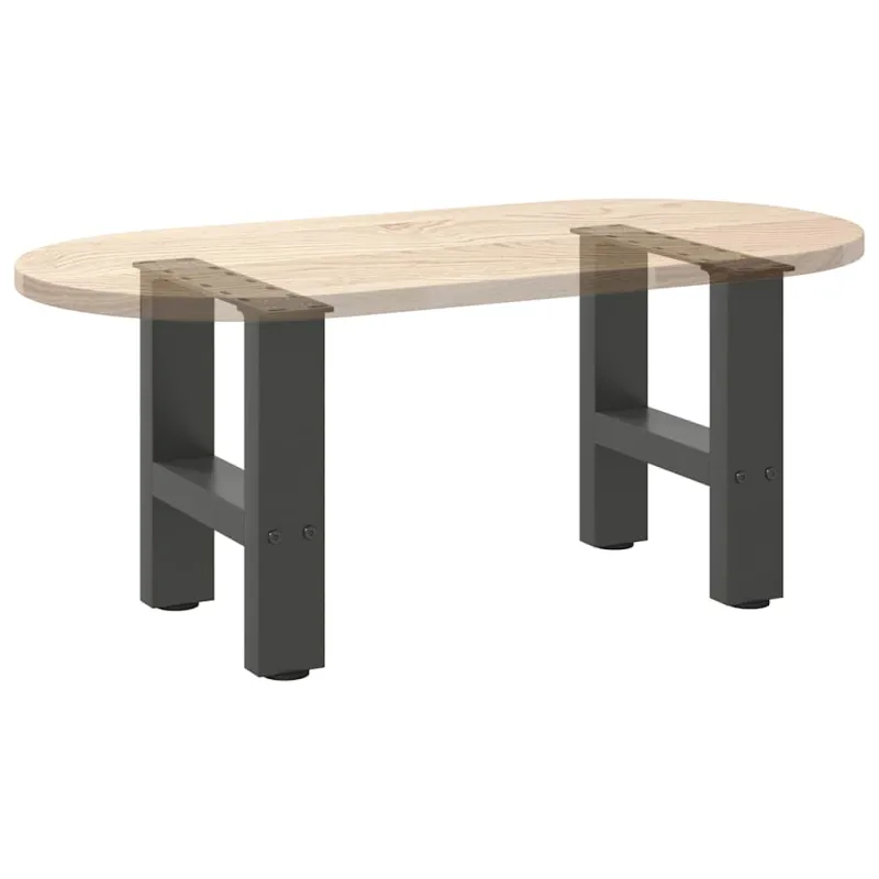 Kavos staliuko kojos, antracito spalvos, 2 vnt., 40x(30-31) cm, plienas