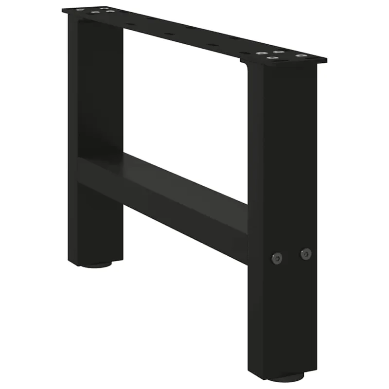 Kavos staliuko kojelės, juodos, 2 vnt., 50x(30-31) cm, plienas
