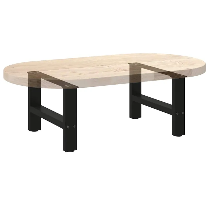 Kavos staliuko kojelės, juodos, 2 vnt., 50x(30-31) cm, plienas