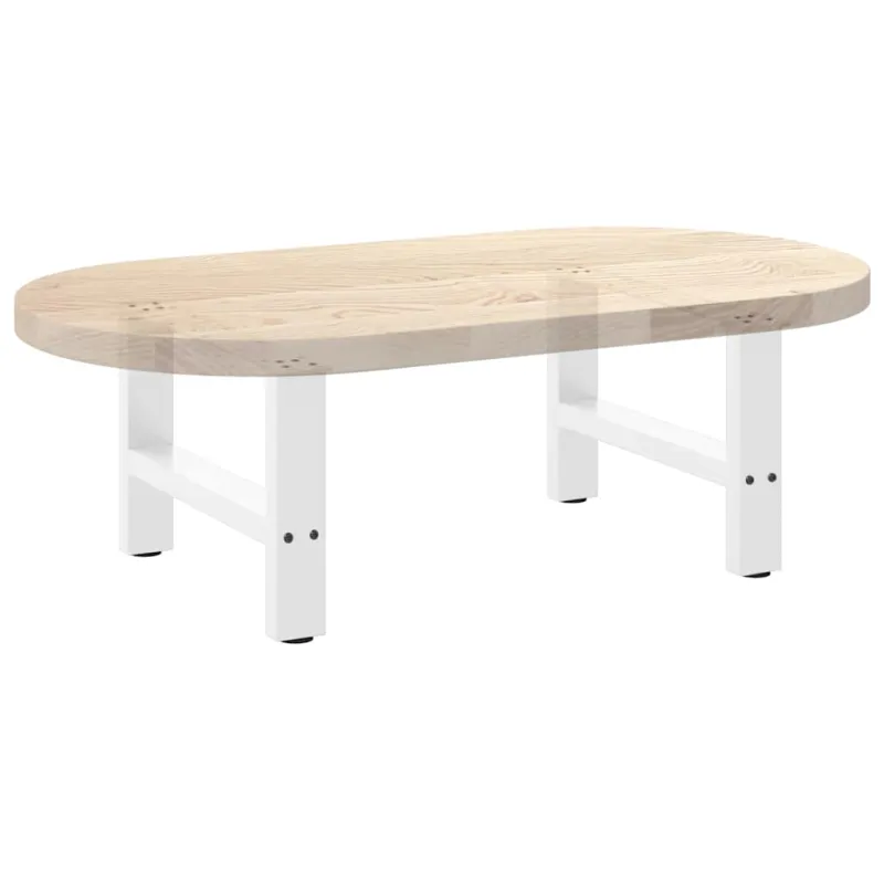 Kavos staliuko kojelės, baltos, 2 vnt., 50x(30-31) cm, plienas