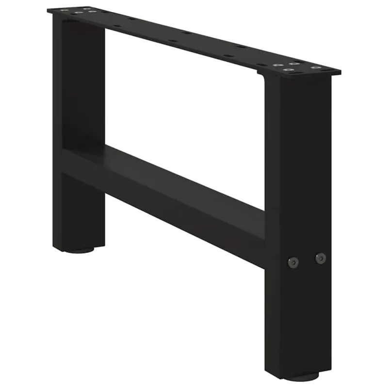 Kavos staliuko kojelės, juodos, 2 vnt., 60x(30-31) cm, plienas