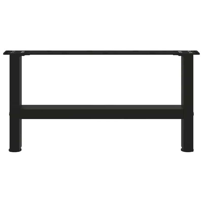Kavos staliuko kojelės, juodos, 2 vnt., 60x(30-31) cm, plienas