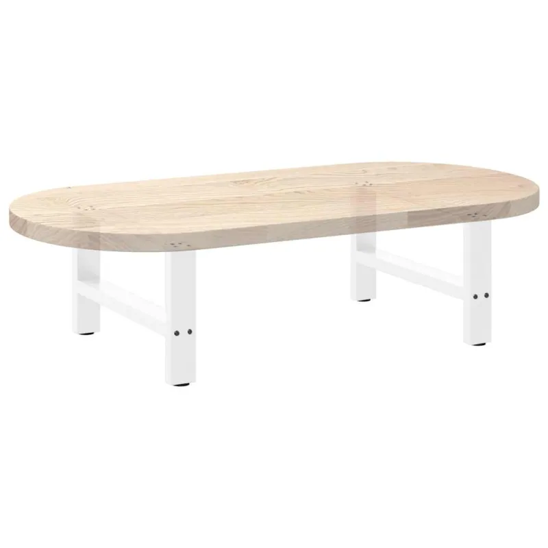 Kavos staliuko kojelės, baltos, 2 vnt., 60x(30-31) cm, plienas