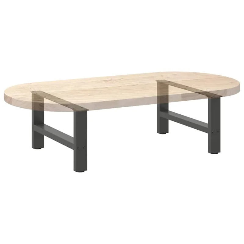 Kavos staliuko kojos, antracito spalvos, 2 vnt., 60x(30-31) cm, plienas