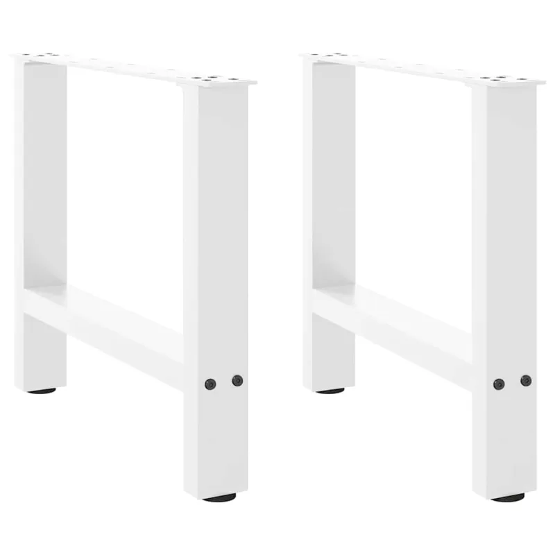 Kavos staliuko kojelės, baltos, 2 vnt., 60x(42-43) cm, plienas