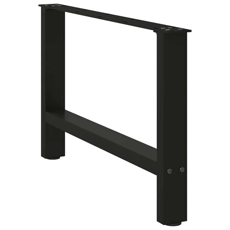 Kavos staliuko kojelės, juodos, 2 vnt., 70x(42-43) cm, plienas