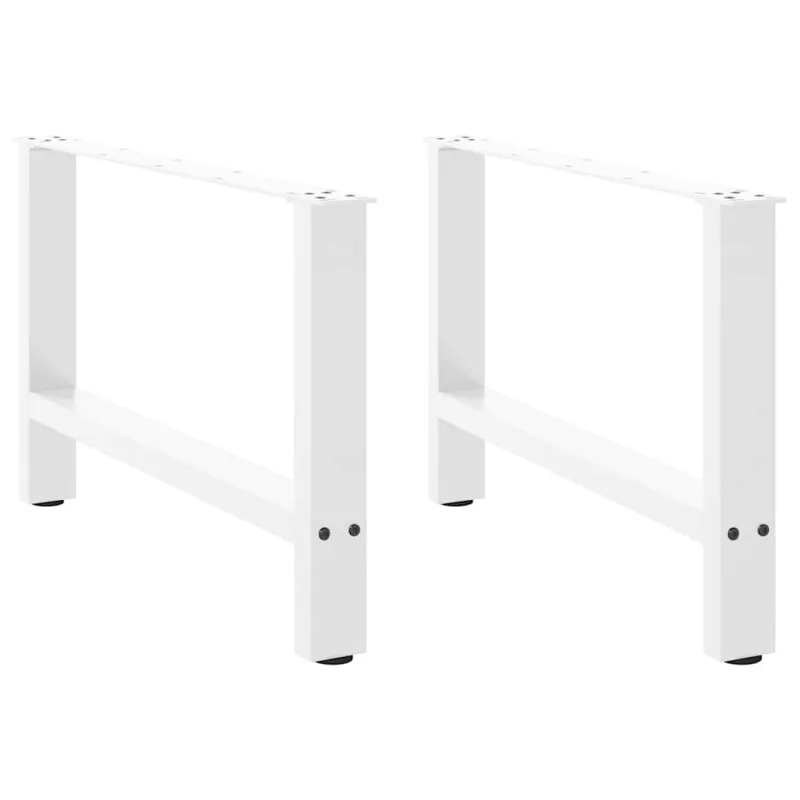 Kavos staliuko kojelės, baltos, 2 vnt., 70x(42-43) cm, plienas