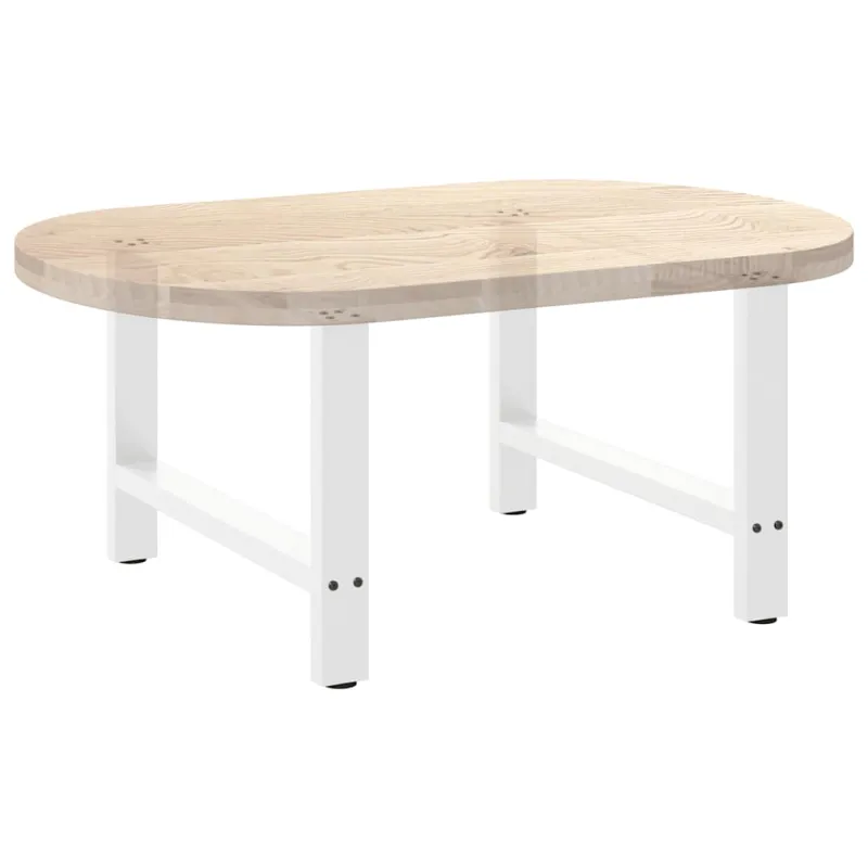 Kavos staliuko kojelės, baltos, 2 vnt., 70x(42-43) cm, plienas