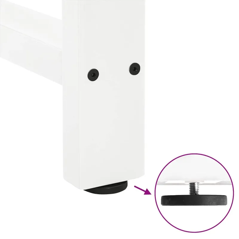 Valgomojo stalo kojos, baltos, 2 vnt., 70x(72-73) cm, plienas